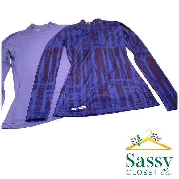 Under Armour ColdGear Tops Bundle – Women’s M – Purple + Tie Dye – EUC - Picture 1 of 10